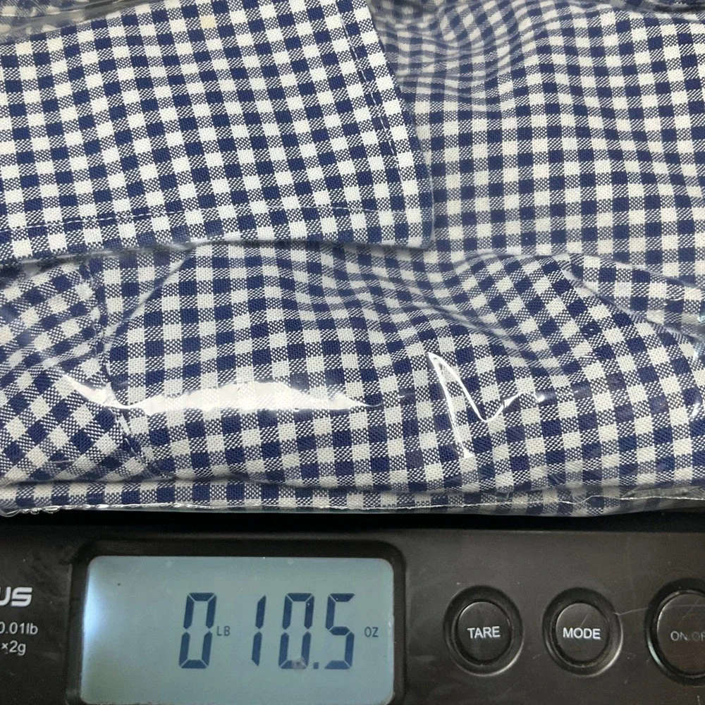 Banana Republic Shirt Mens Small S Navy Blue Cotton Gingham Slim Fit Long Sleeve